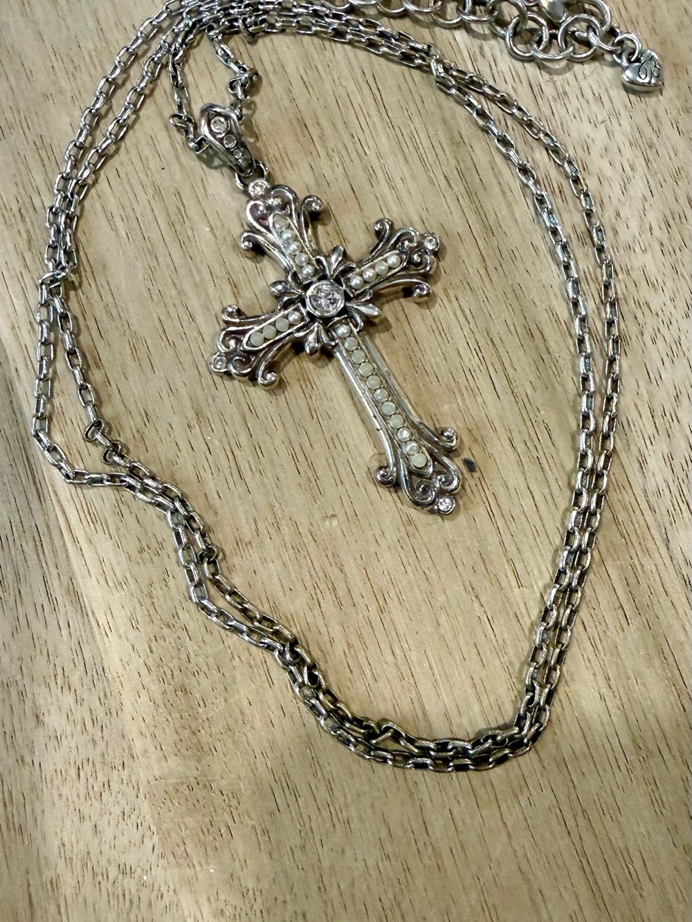 Brighton Silver Cross Pendant Necklace
